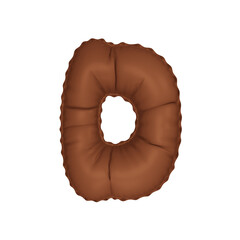  3D umber french beige color helium balloon letter D