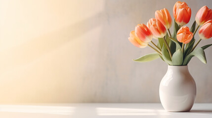Orange Tulips in vase