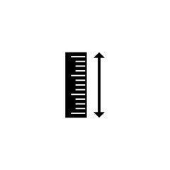Measure ruler icon. isolated on white background. Measure icon simple sign.