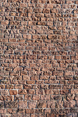 Mur en pierres de grès
