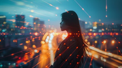 Fototapeta premium Innovation Illuminated: Wireless Signs of Tomorrow