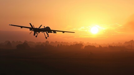 Fototapeta na wymiar Modern drone warfare