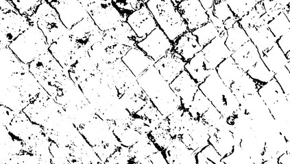 Effect of a black and white drawing of a brick wall, a set of four different brick walls, four different types of brick paving stones, vintage brick wall vector,