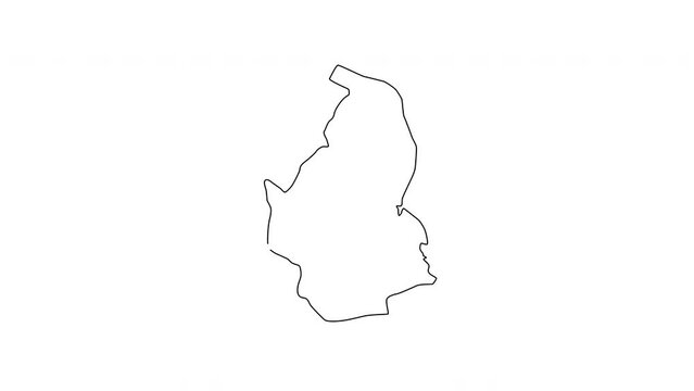 Animated sketch map of Nevsehir in Turkey