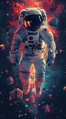 Fototapeta premium an illustration of an astronaut
