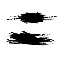 Fototapeta premium a set of black ink circles brush stroke bundle on a white background,black and white icons set, a bundle of black ink swirls on a white