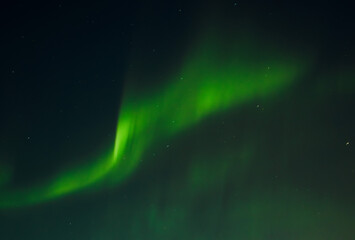 Northern Light in front of a clear night sky
