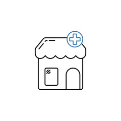 
pharmachy concept line icon. Simple element illustration. pharmachy concept outline symbol design.