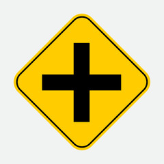 vector intersection ahead sign