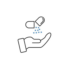 drug concept line icon. Simple element illustration. drug concept outline symbol design.