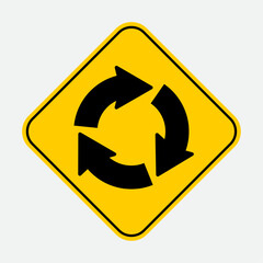 vector circular intersection sign