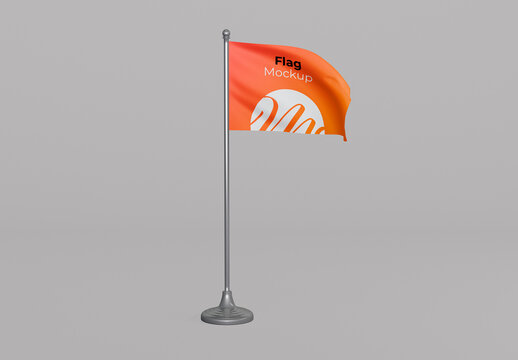 Front View Flag Mockup