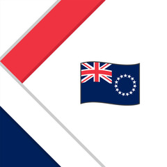 Cook Islands Flag Abstract Background Design Template. Cook Islands Independence Day Banner Social Media Post. Cook Islands Illustration