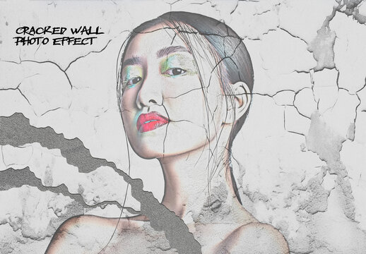 Cracked Wall Photo Effect