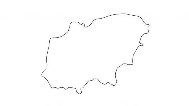 Animated sketch of a usak map of Turkey