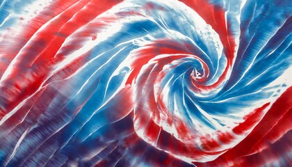 abstract colorful blue red white complimentary colors art design batik spiral swirl technology tie...