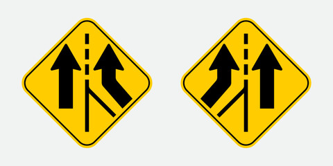 vector added lane signs