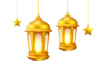 3d lamp element icon islamic lamp in ramadan and eid mubarak event