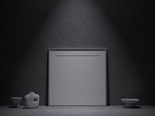 Minimalist Monochromatic Poster Frame Mockup