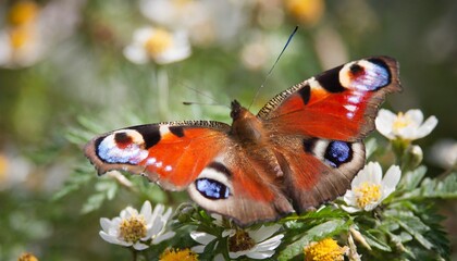 Fototapeta na wymiar peacock butterfly image