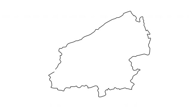 animated sketch of the Zonguldak map in Turkey