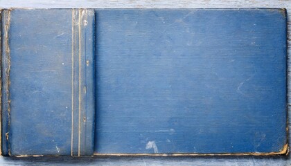 old blue shabby book cover