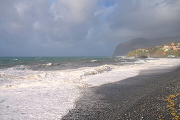 Madeira, Portugal- January 2024: Playa Formosa, Funchal