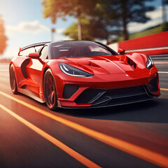 Naklejka premium View of 3d car