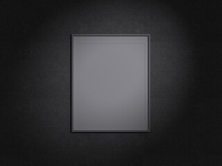 Minimalist Monochromatic Poster Frame Mockup