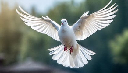 white dove in flight 1