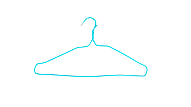 Plastic clothes hanger isolated on transparent background - Powered by Adobe