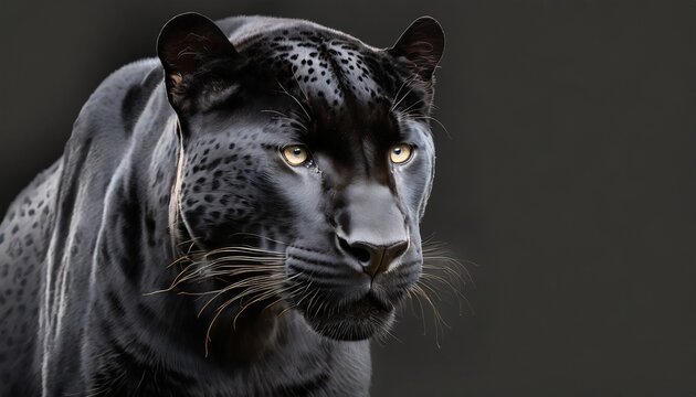 black jaguar with a black background