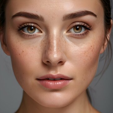 Mesmerizing Portrait of a Beautiful Woman With Freckles