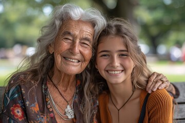 Granny Glow - A Catchy Title for a Picture of an Older Woman Smiling Generative AI