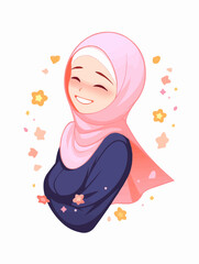 girl in pink wearing hijab