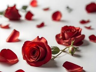 Fototapeta na wymiar Vibrant Roses Blooming in Romantic Elegance, generative AI