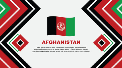 Afghanistan Flag Abstract Background Design Template. Afghanistan Independence Day Banner Wallpaper Vector Illustration. Afghanistan Design