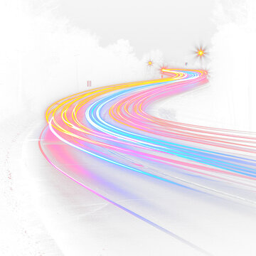Rainbow road motion vecter design effect