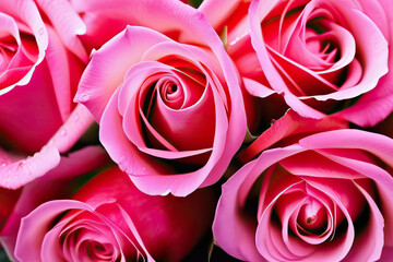 Spring Bloom Elegance: Mother's Day Floral Background in Pink Roses