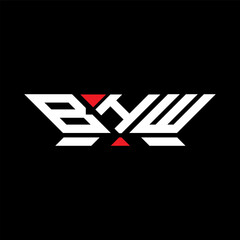 BHW letter logo vector design, BHW simple and modern logo. BHW luxurious alphabet design  