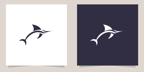 marlin logo design vector