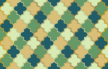 Moroccan Seamless Pattern. Noble Moroccan Seamless Pattern. Mosque Window Motif. Ramadan - 728364910