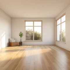 Fototapeta premium Real estate, empty room with window