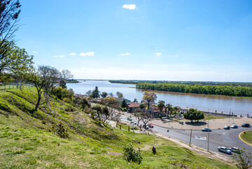 View at Parana River from Urquiza Park in Parana, Entre Rios, Argentina, South America