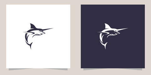 marlin logo design vector