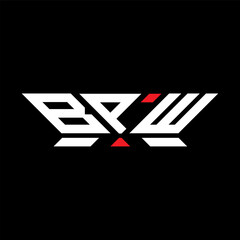 BPW letter logo vector design, BPW simple and modern logo. BPW luxurious alphabet design  