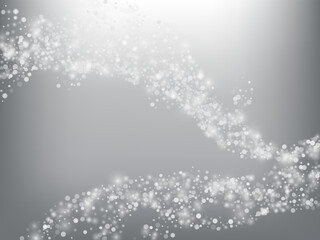 Winter Holidays Falling Snow Vector Background.
