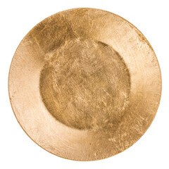 Golden round flat plate