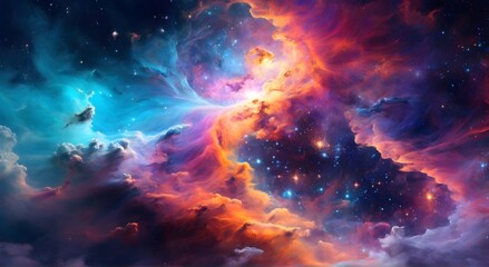 Fototapeta na wymiar Colorful space galaxy cloud nebula, Fantasy Universe science astronomy, Deep Space background wallpaper