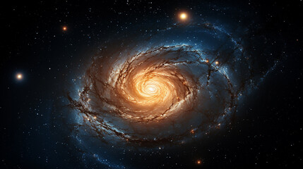 A spiral galaxy in the night sky, vastness, wonder, Ultra Realistic, National Geographic, Canon...